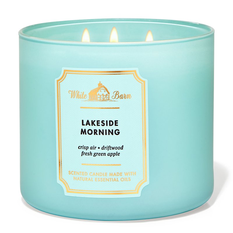Bath & Body Works Lakeside Morning White Barn 3-Wick Candle