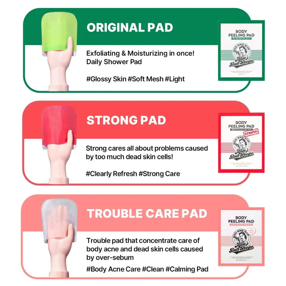 Mom’s Bath Recipe Body Peeling Pad – Strong