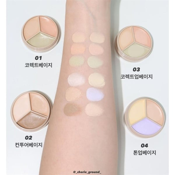 The Saem Cover Perfection Triple Pot Concealer