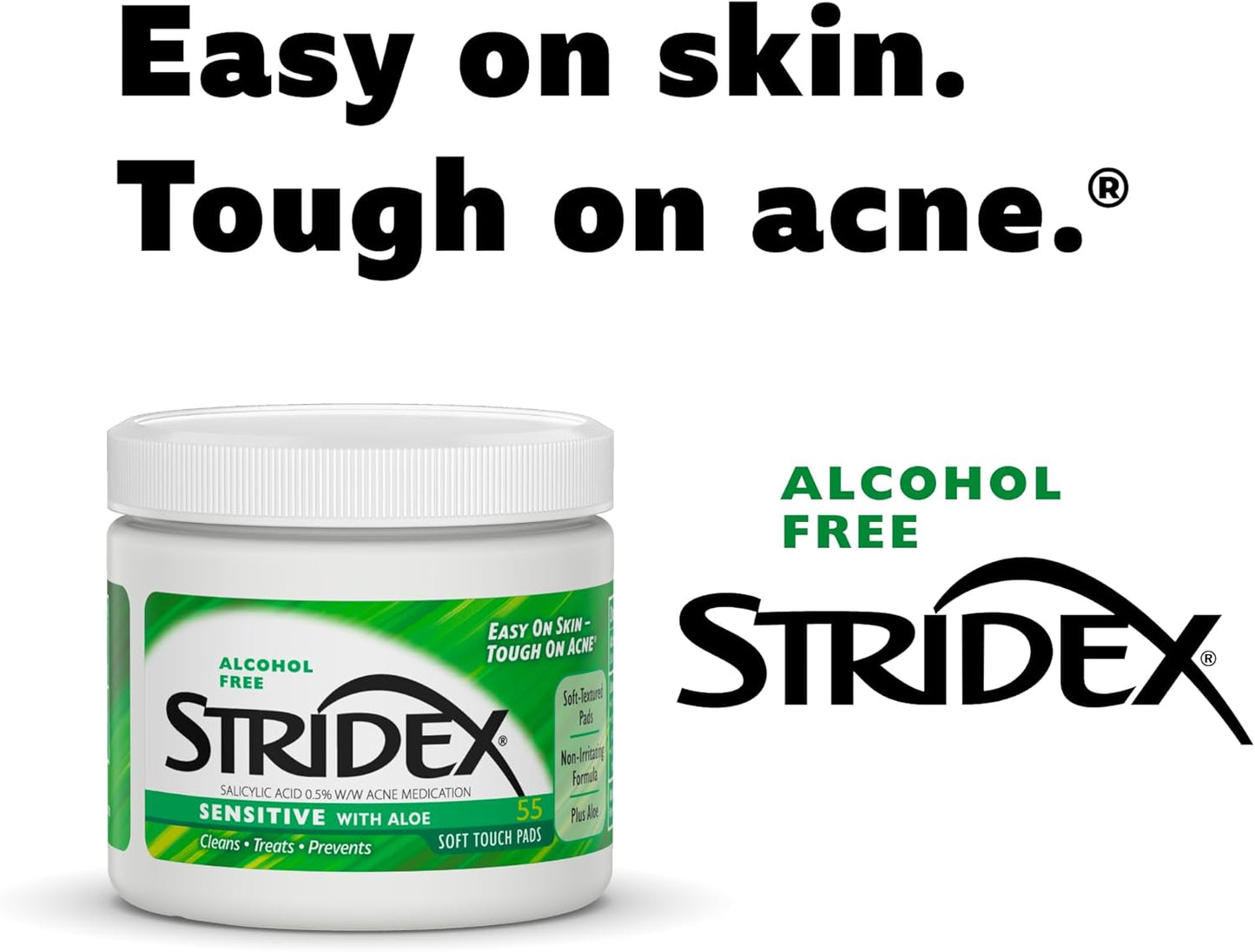 STRIDEX Sensitive with Aloe Salicylic Acid 0.5% Soft Touch Pads