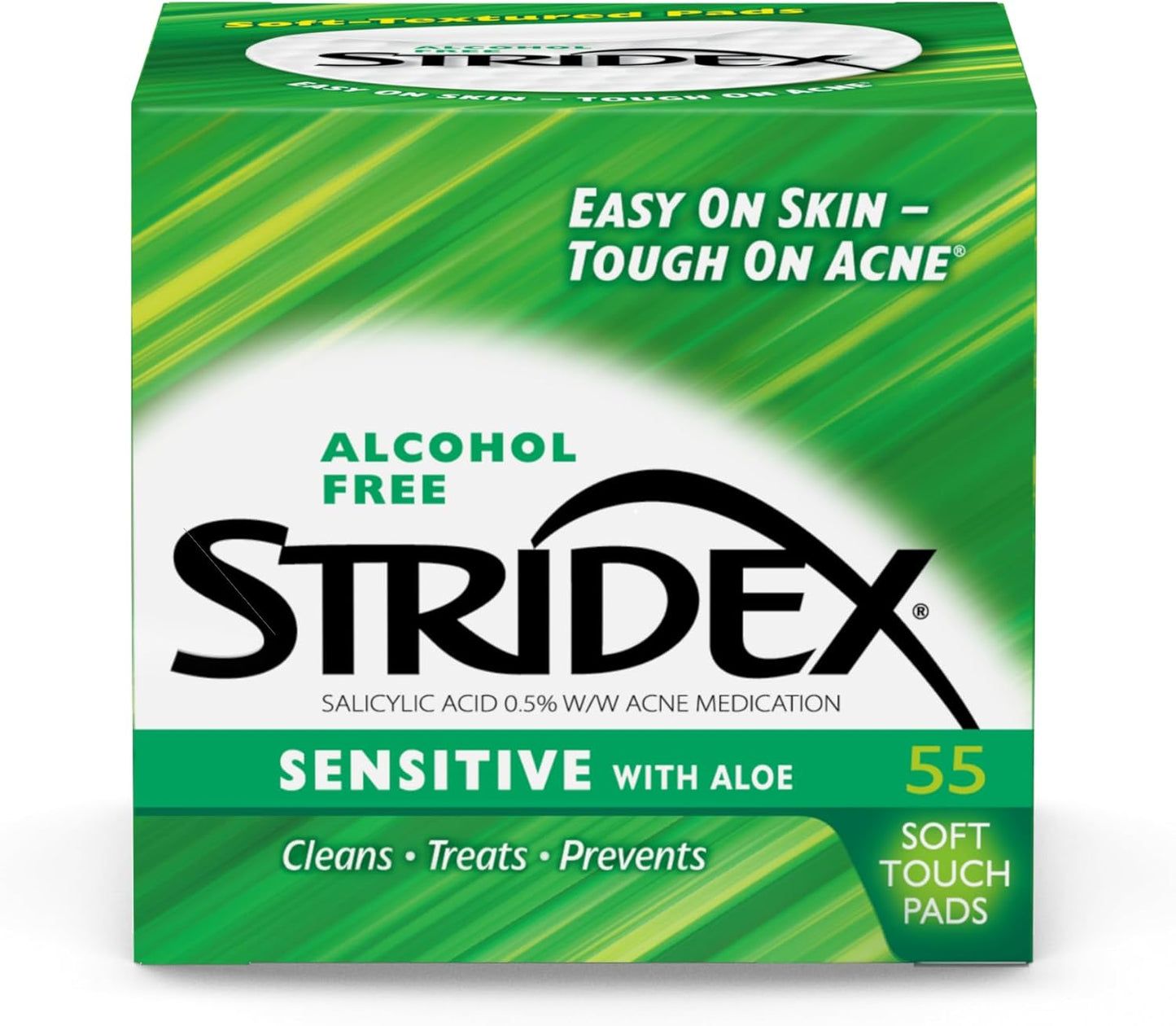 STRIDEX Sensitive with Aloe Salicylic Acid 0.5% Soft Touch Pads