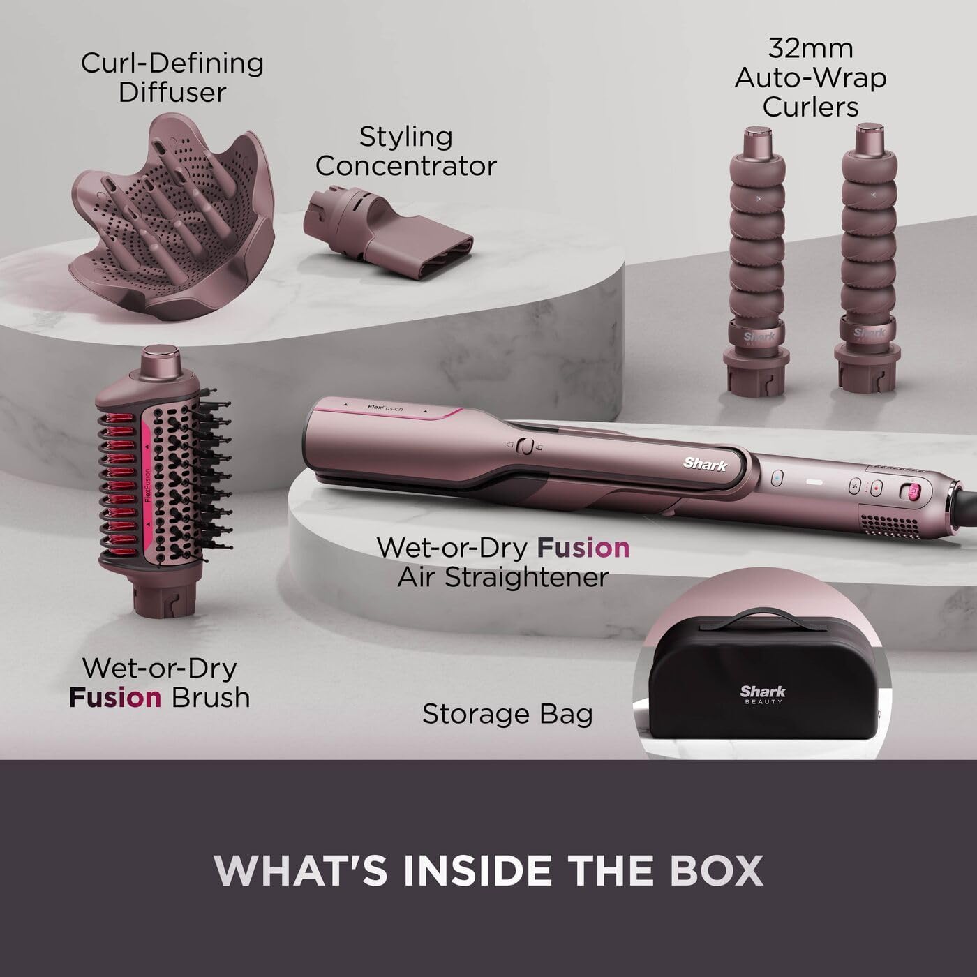 Shark FlexFusion Multi Hot Air Styler, Hair Dryer & Ceramic Straightener Set