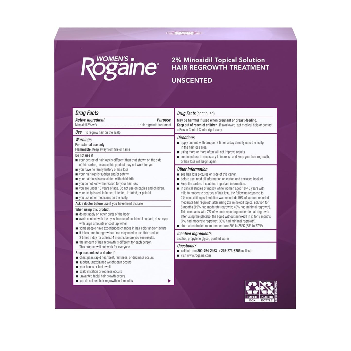 Women's Rogaine 2% Minoxidil Topical Solution