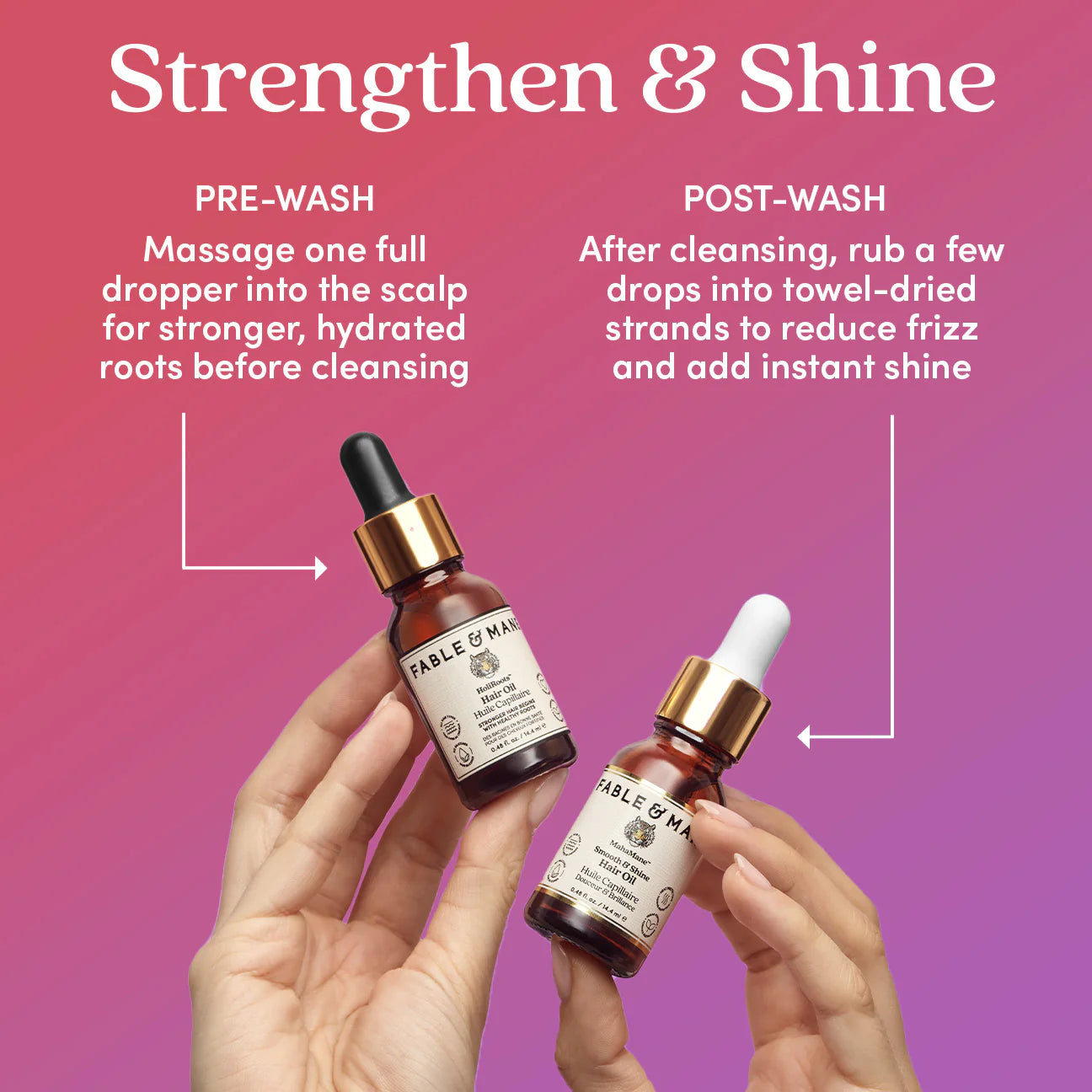 Fable&Mane Strength & Shine Hair Oiling Duo