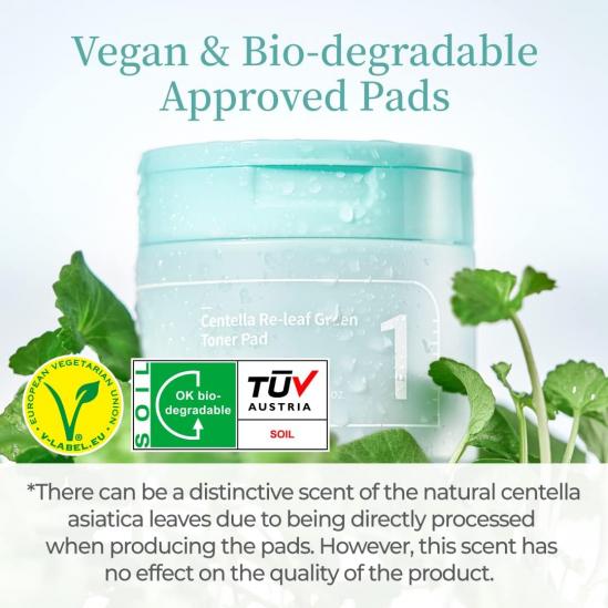 numbuzin No.1 Centella Re-leaf Green Toner Pad
