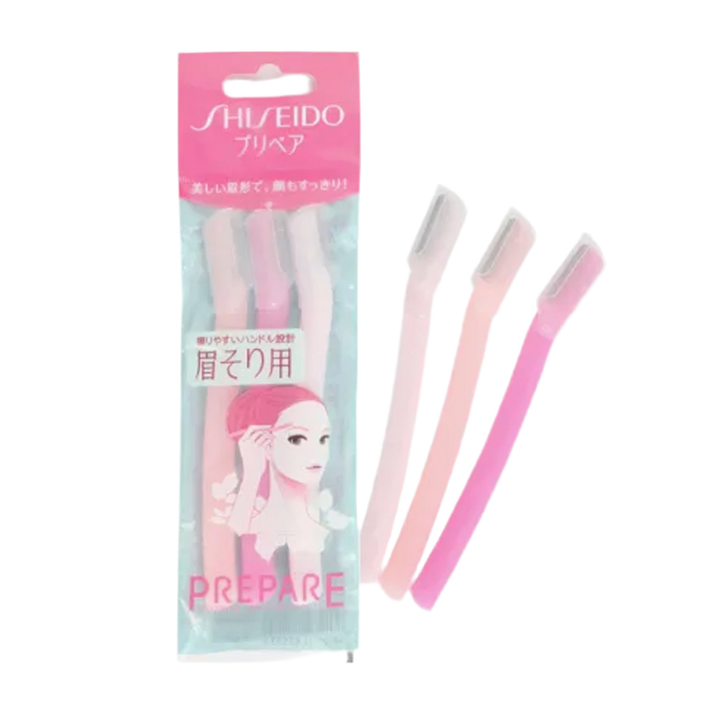 Shiseido Prepare L Type Eyebrow Razor 3 Piece Set