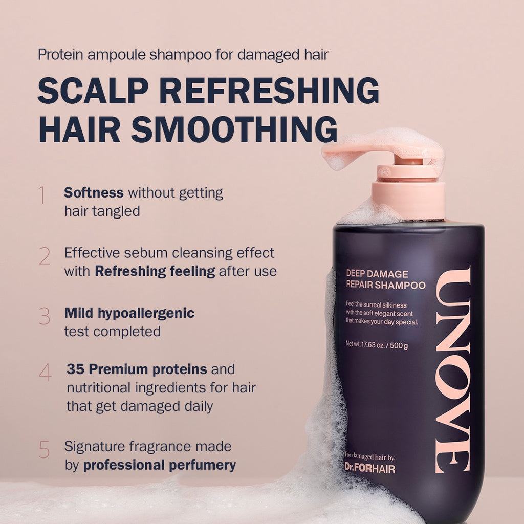 Dr. FORHAIR UNOVE Deep Damage Repair Shampoo