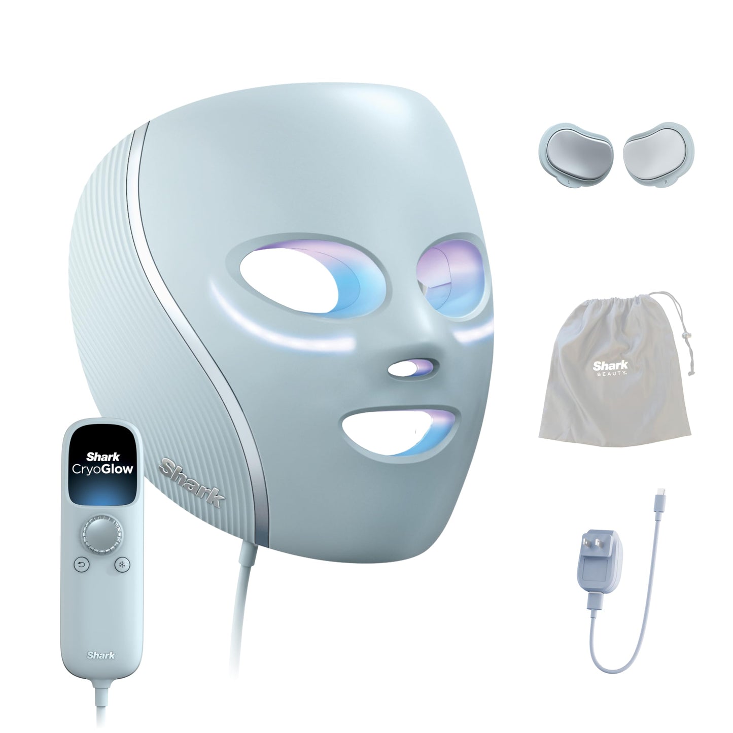 Shark™ CryoGlow™ Red Blue & Infrared iQLED Face Mask & Under Eye Cooling