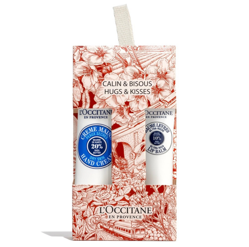 L'Occitane Hugs & Kisses Shea Butter Hand Cream & Lip Balm Set