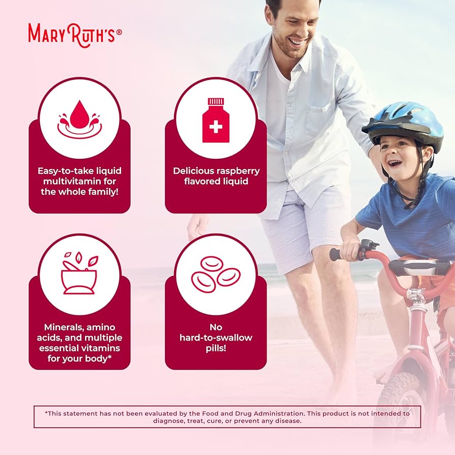Mary Ruth’s Organics Liquid Morning Multivitamin for Women, Men & Kids