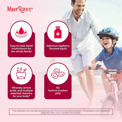 Mary Ruth’s Organics Liquid Morning Multivitamin for Women, Men & Kids