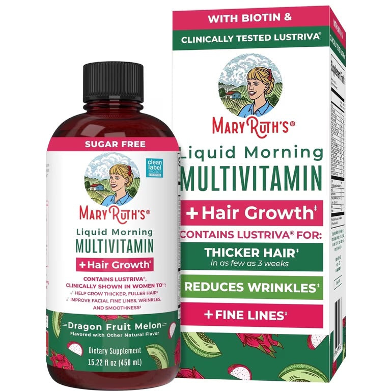 Mary Ruth’s Organics Liquid Multivitamin + Hair Growth (Dragon Fruit Melon)