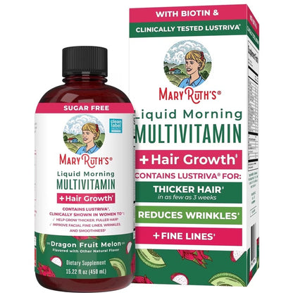 Mary Ruth’s Organics Liquid Multivitamin + Hair Growth (Dragon Fruit Melon)
