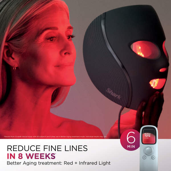 Shark™ CryoGlow™ Red Blue & Infrared iQLED Face Mask & Under Eye Cooling