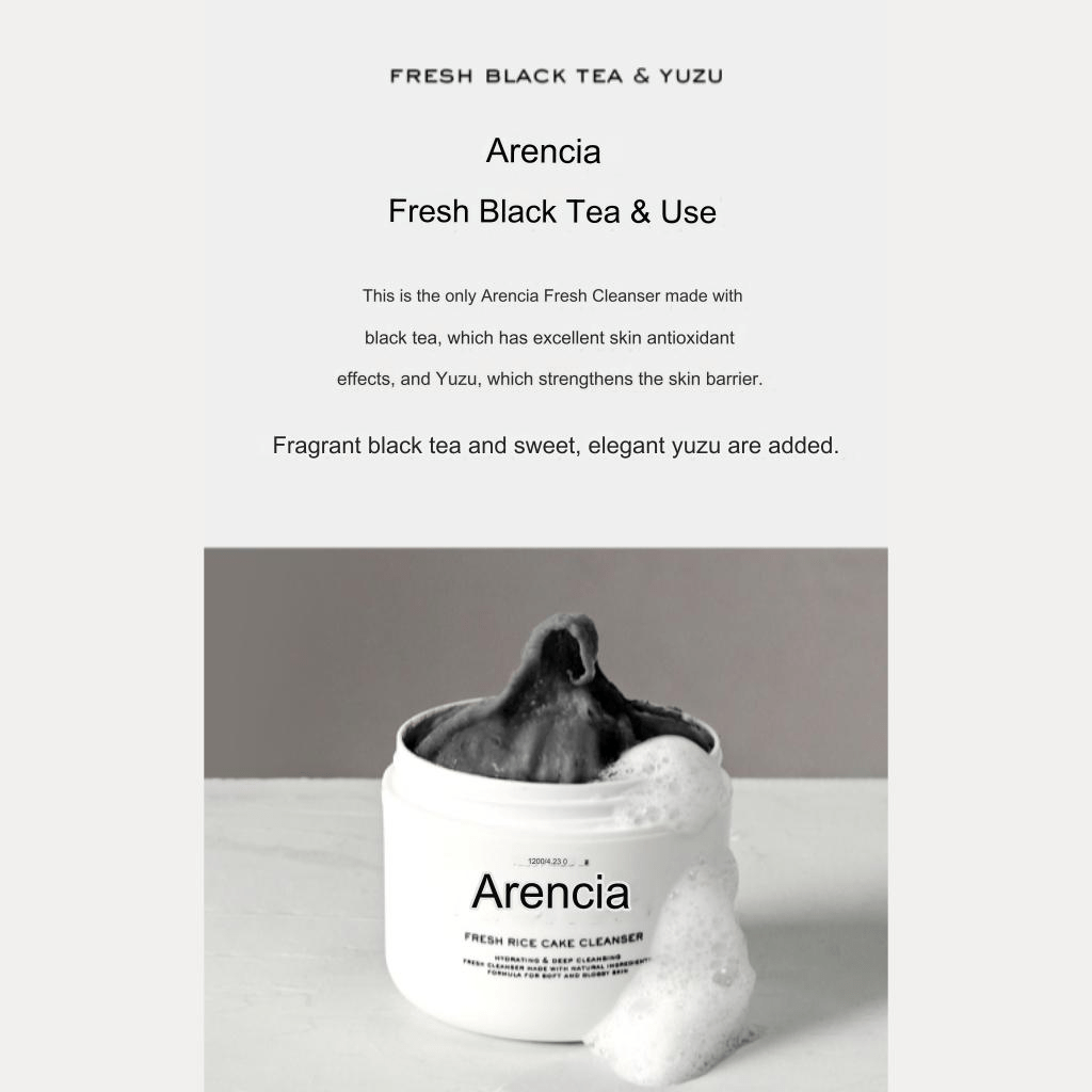 Arencia Black Tea Rice Mochi Cleanser