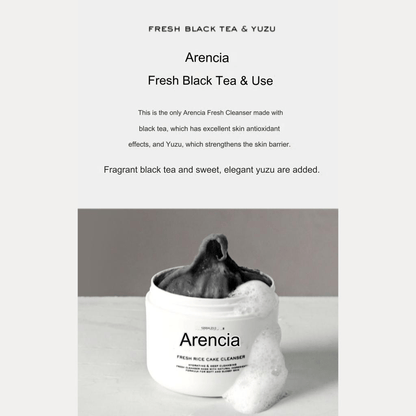 Arencia Black Tea Rice Mochi Cleanser