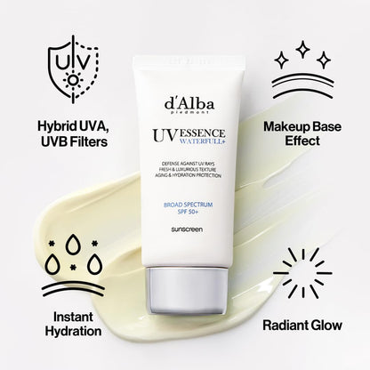 d'alba Piedmont Italian White Truffle Waterfull Essence Sunscreen