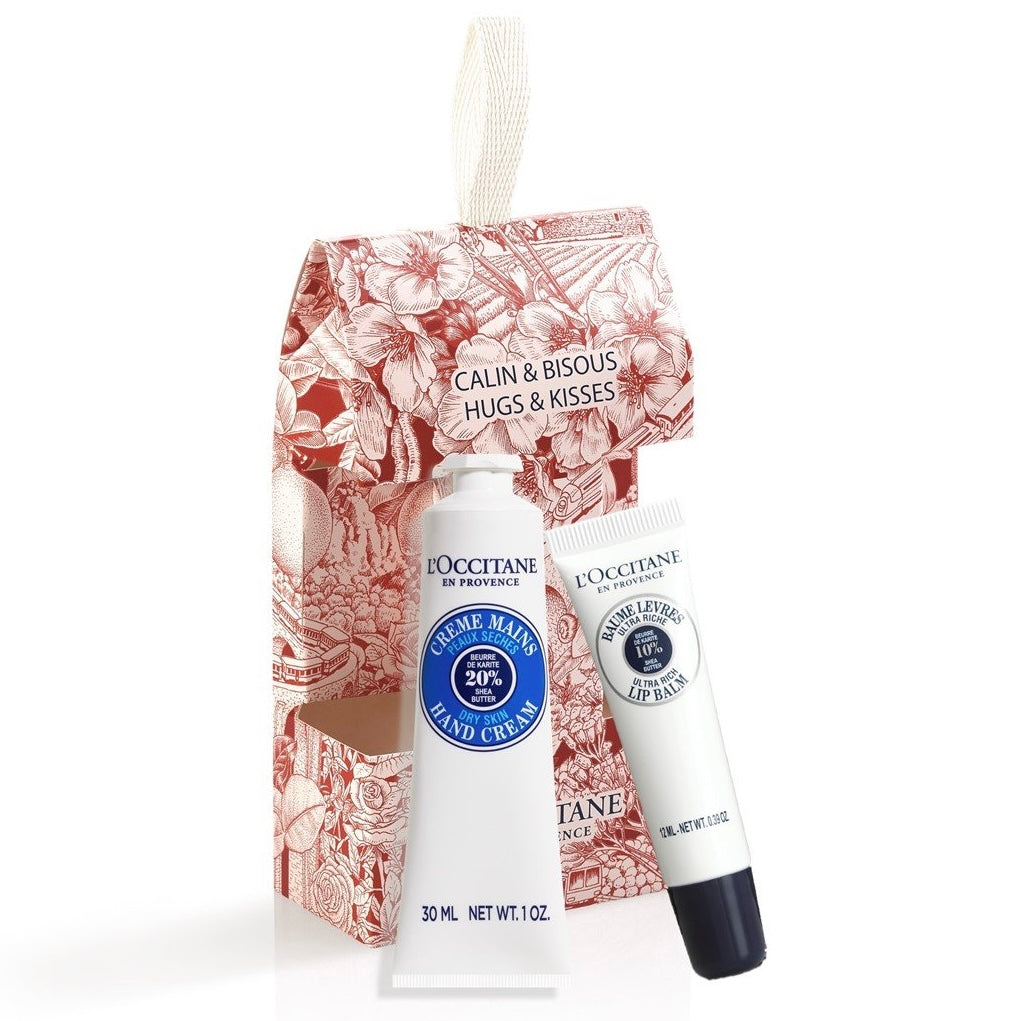 L'Occitane Hugs & Kisses Shea Butter Hand Cream & Lip Balm Set