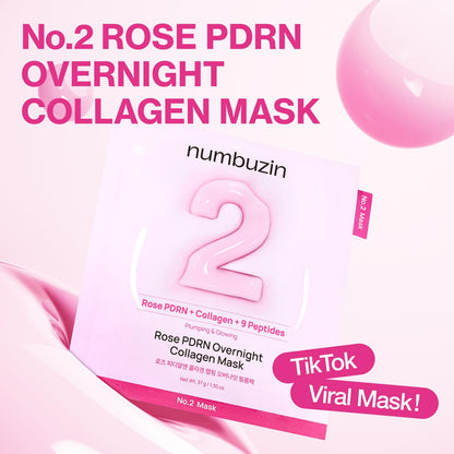 numbuzin No.2 Rose PDRN Overnight Collagen Mask