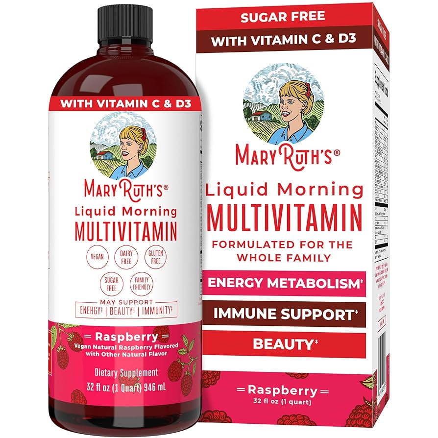 Mary Ruth’s Organics Liquid Morning Multivitamin for Women, Men & Kids