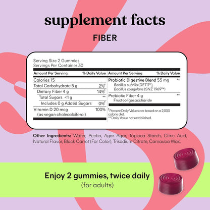 Lemme Fiber & Probiotic Gummies for Adults