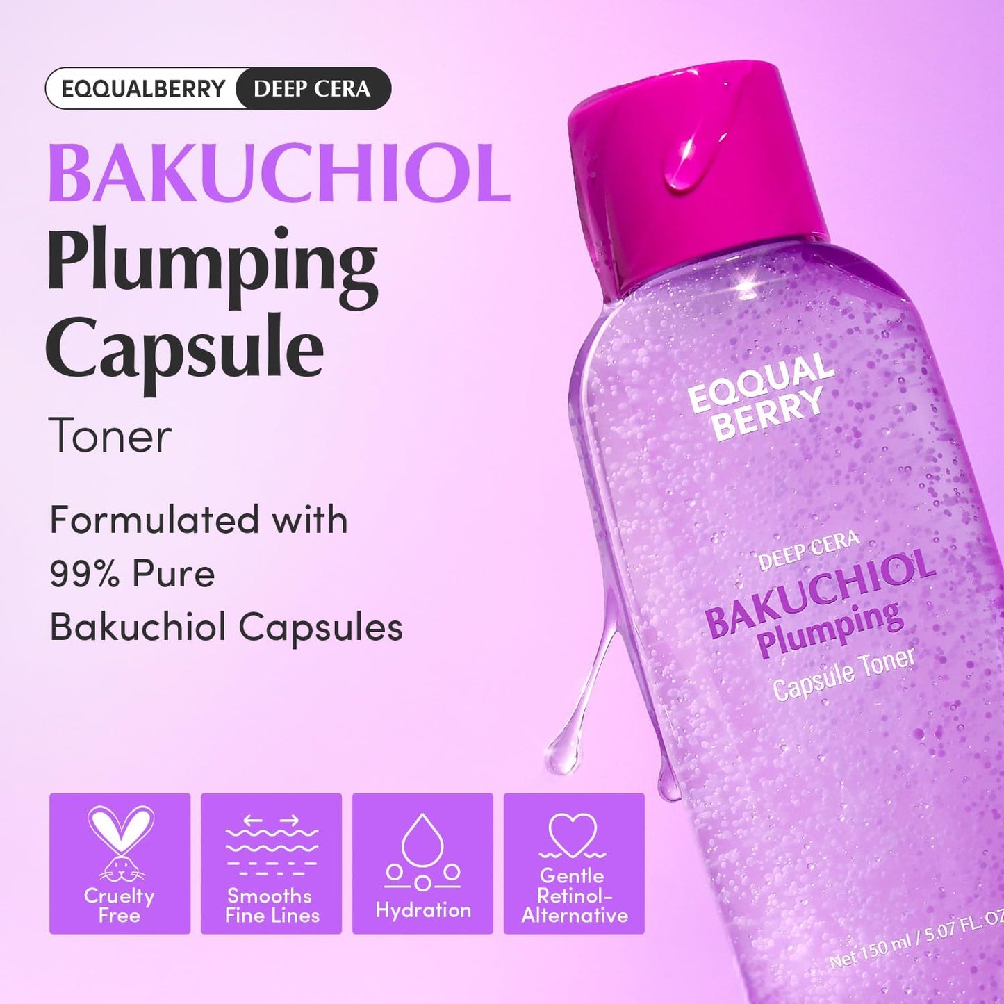 EQQUALBERRY Bakuchiol Plumping Capsule Toner