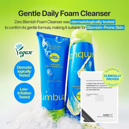 numbuzin Zero Blemish Clarifying 2% Sulfur Cleansing Foam