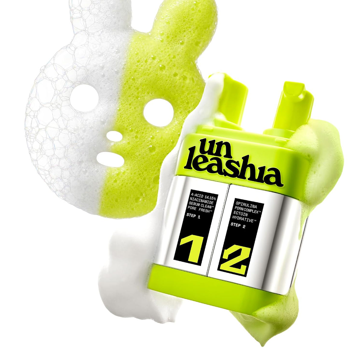 UNLEASHIA Two Step Zero Pore Overnight Bubble Mask