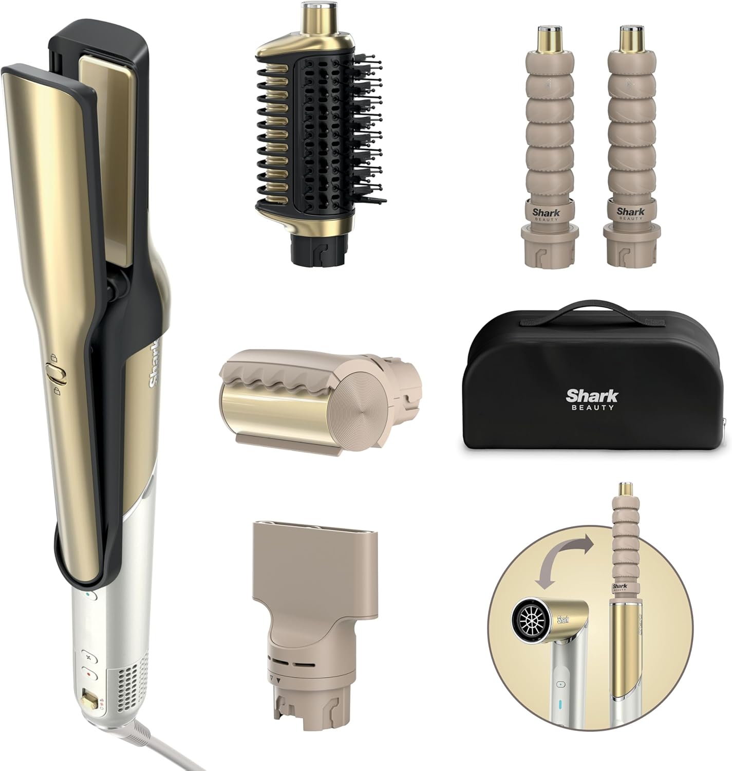 Shark Glam Multistyler for Straight hair, Waves and Curls HD6051