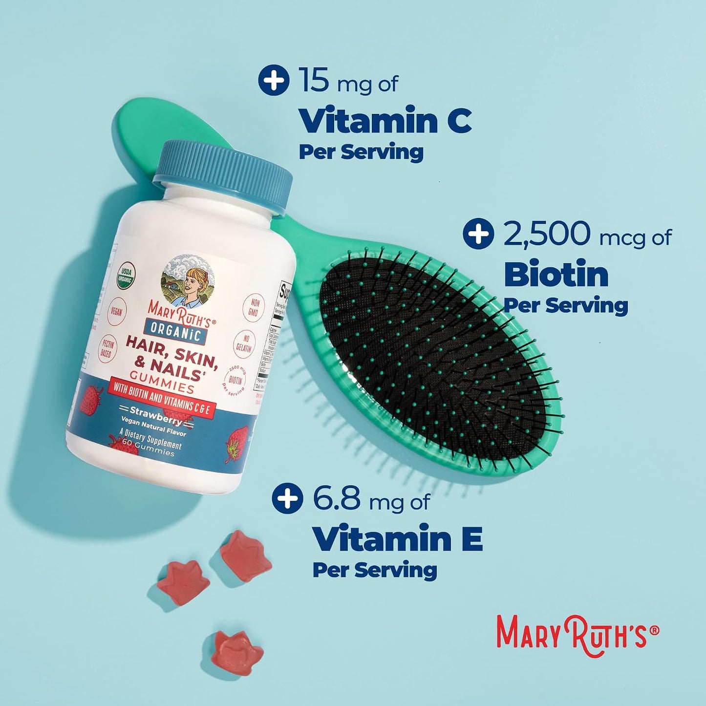 Mary Ruth's Organic Hair, Skin, & Nails Gummies
