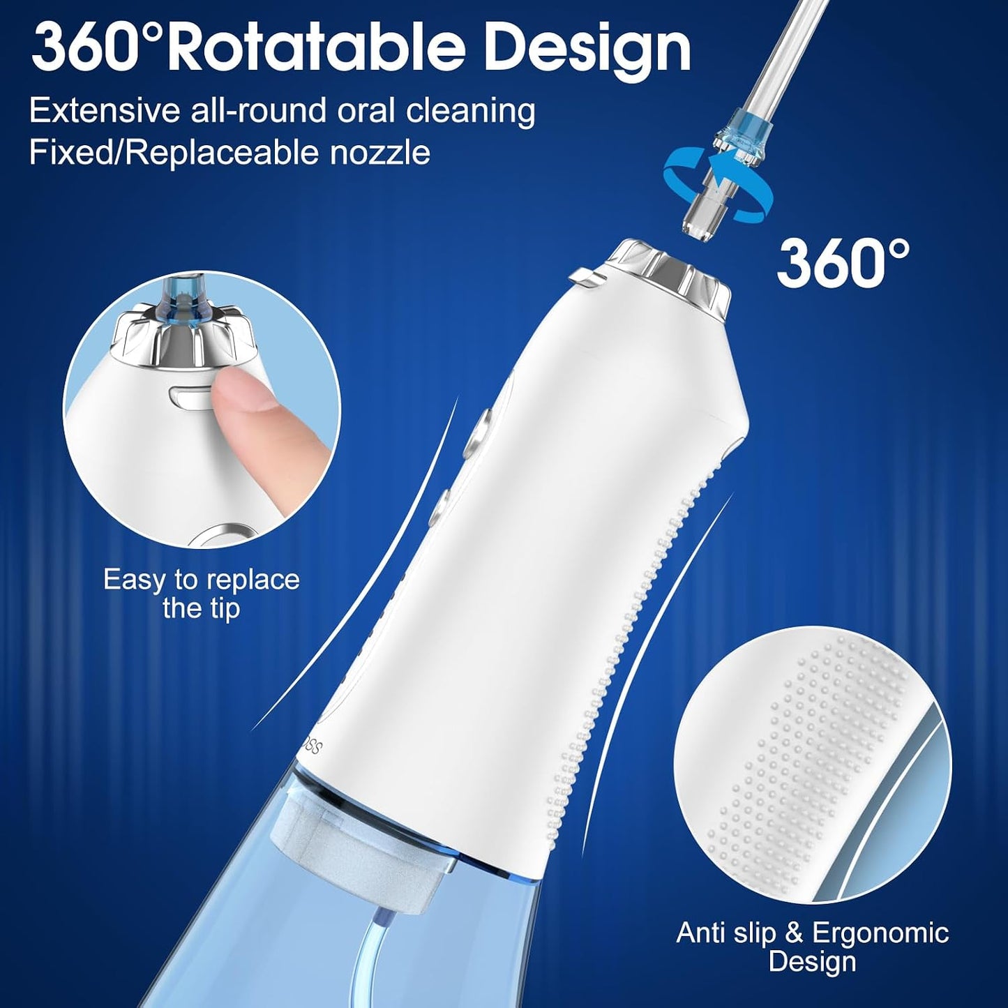 H2ofloss Water Flosser Professional Cordless Dental Oral Irrigator