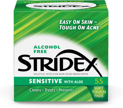 STRIDEX Sensitive with Aloe Salicylic Acid 0.5% Soft Touch Pads
