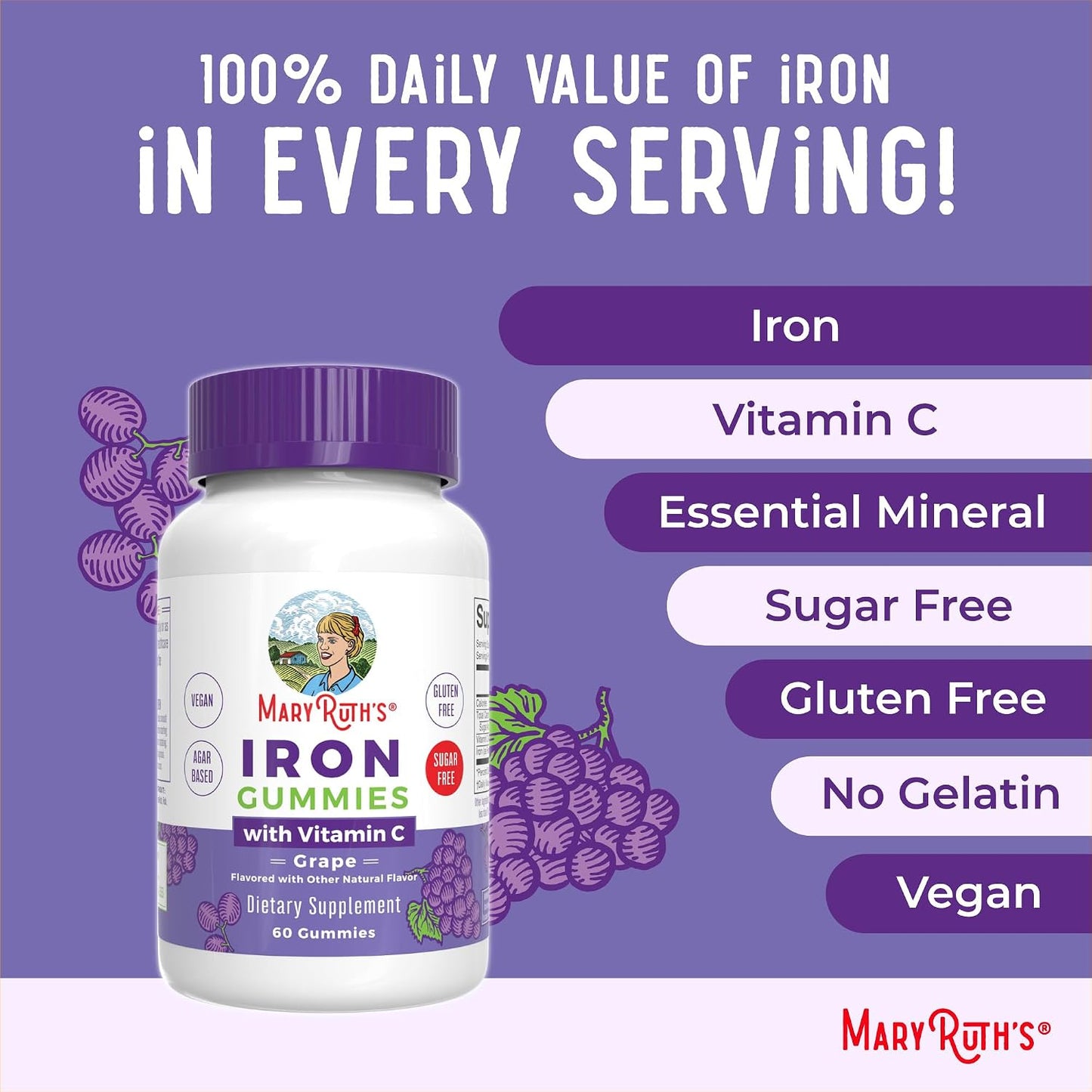 MaryRuth's Iron Gummies