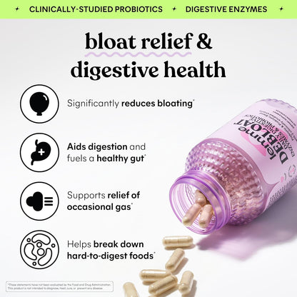 Lemme Debloat Prebiotic, Probiotic & Digestive Enzyme Capsules