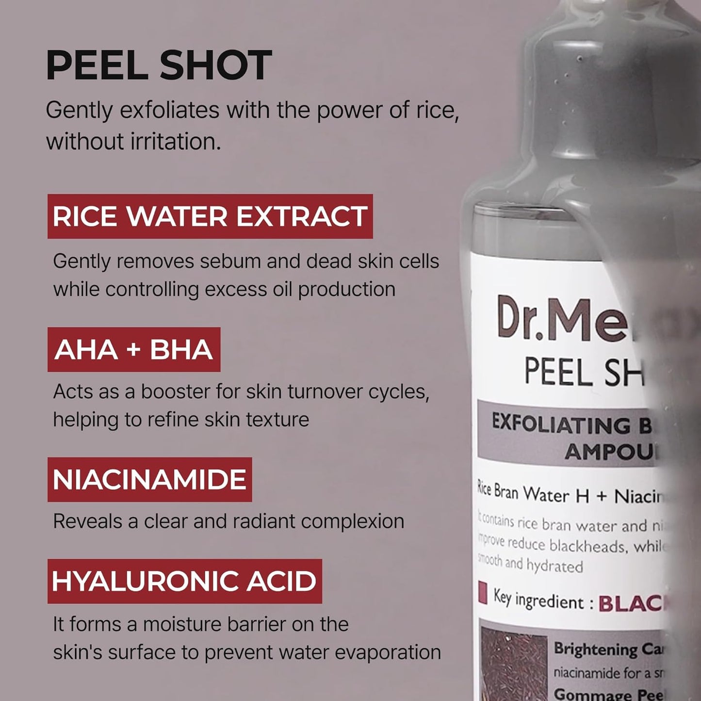 Dr.Melaxin Peel Shot Exfoliant Black Rice Ampoule