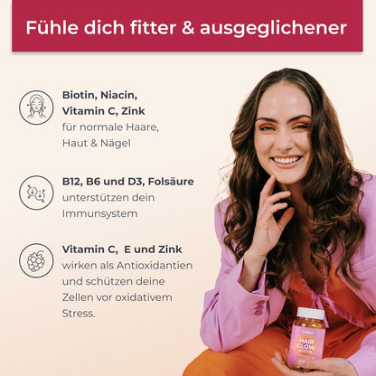 yuicy Hair Glow Biotin Gummies