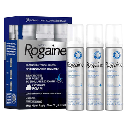 Men’s Rogaine 5% Minoxidil for Men Foam - 3 Months Supp