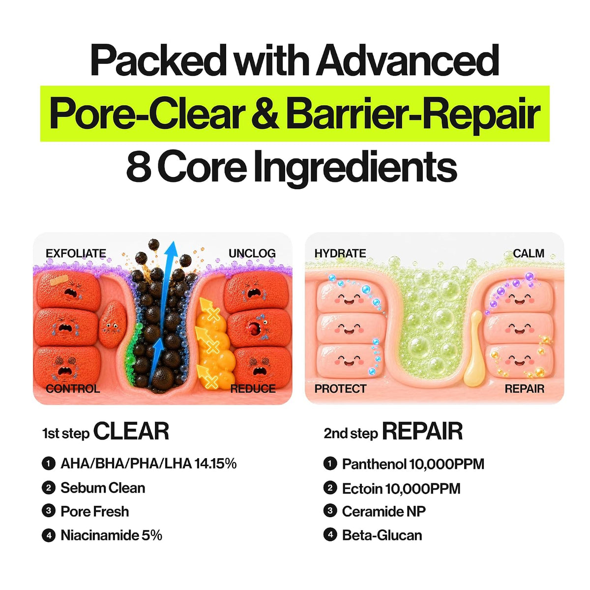 UNLEASHIA Two Step Zero Pore Overnight Bubble Mask