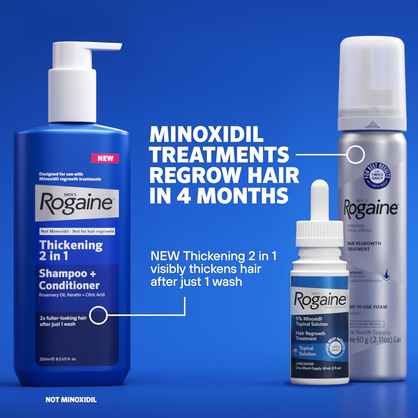 Men’s Rogaine 5% Minoxidil for Men Foam - 3 Months Supp