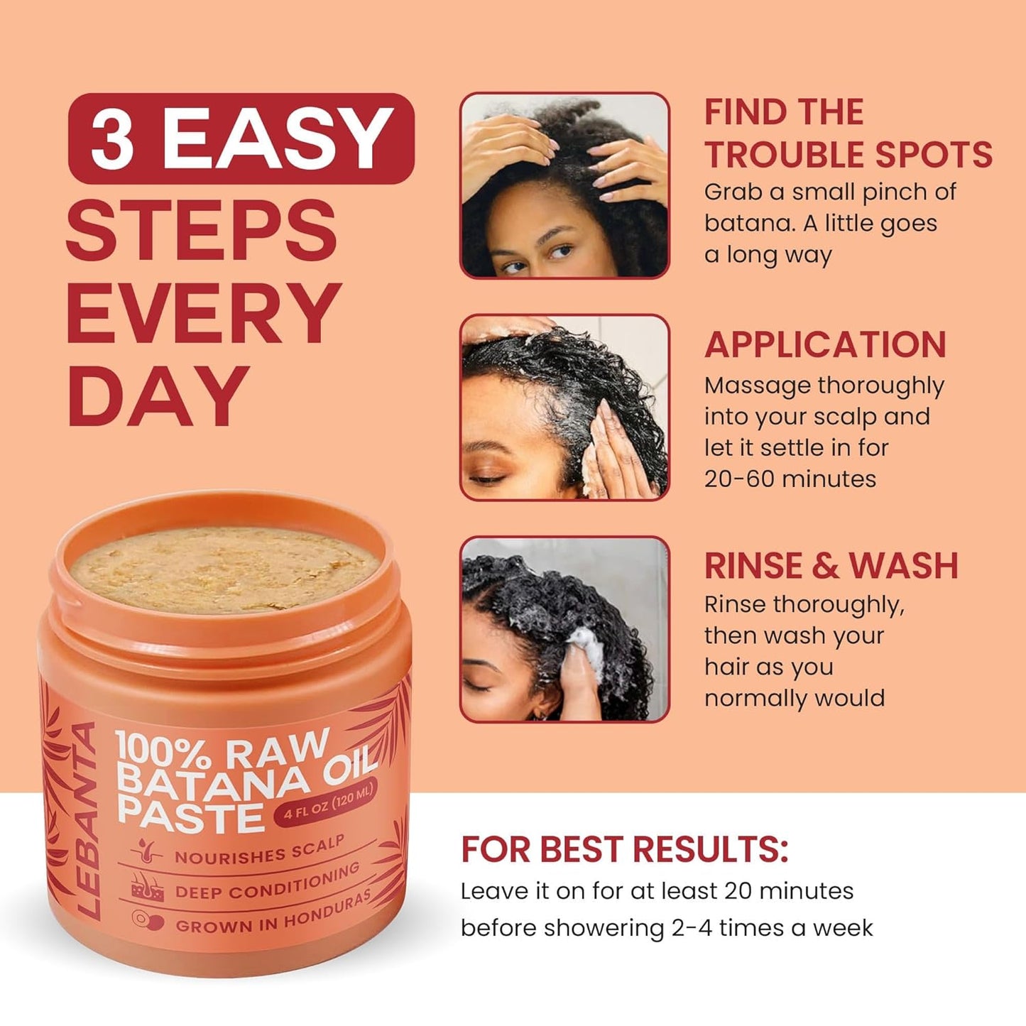 Lebanta Raw Batana Oil for Hair Growth