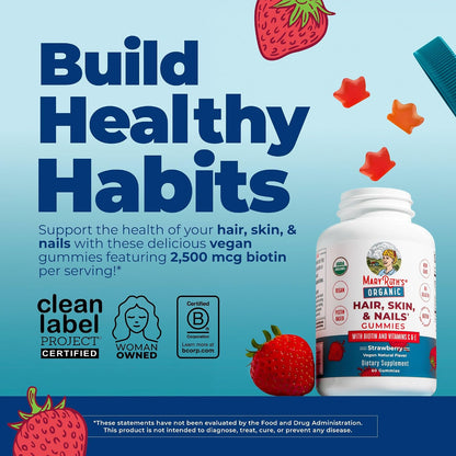 Mary Ruth's Organic Hair, Skin, & Nails Gummies
