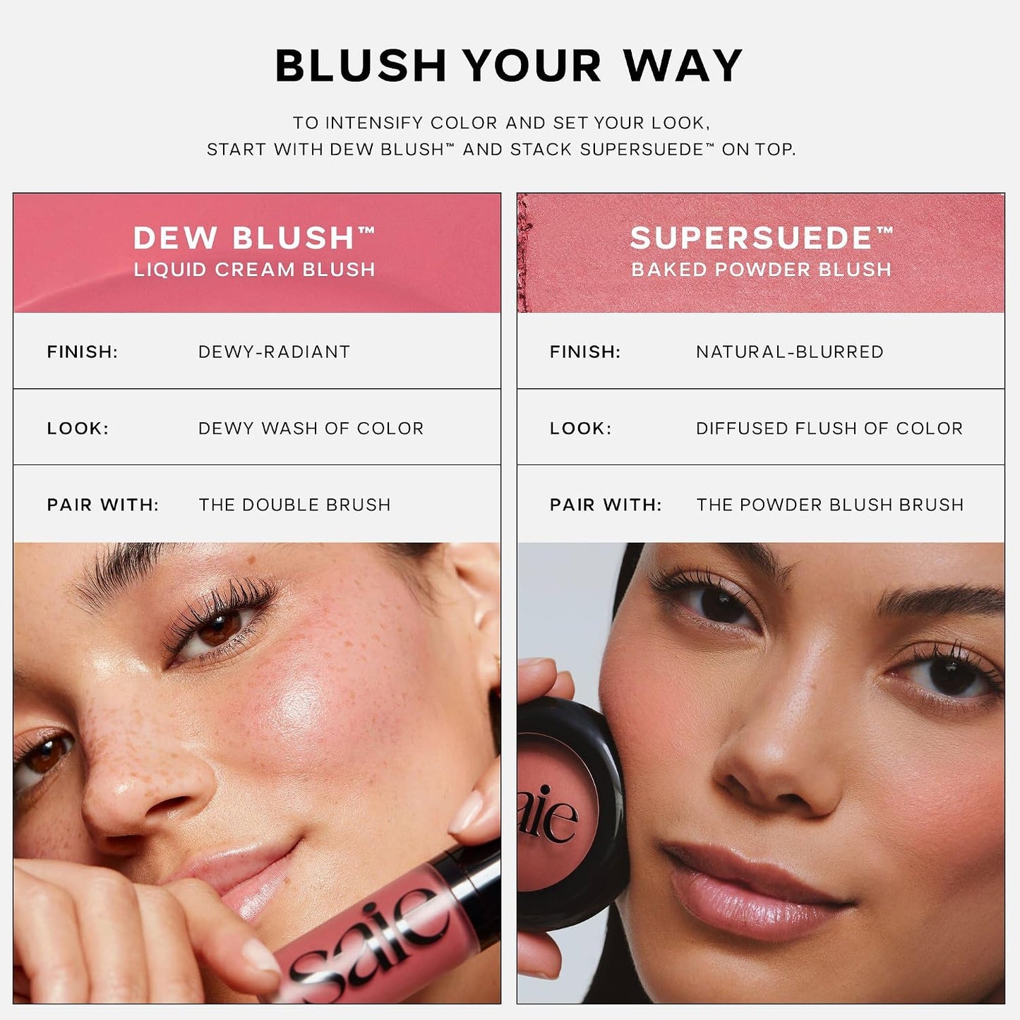 Saie Dew Liquid Blush for Cheeks