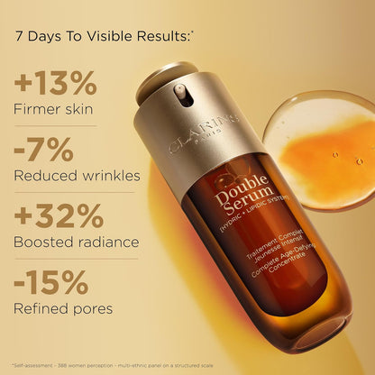 Clarins DOUBLE SERUM To Firm, Boost Radiance & Refine Pores