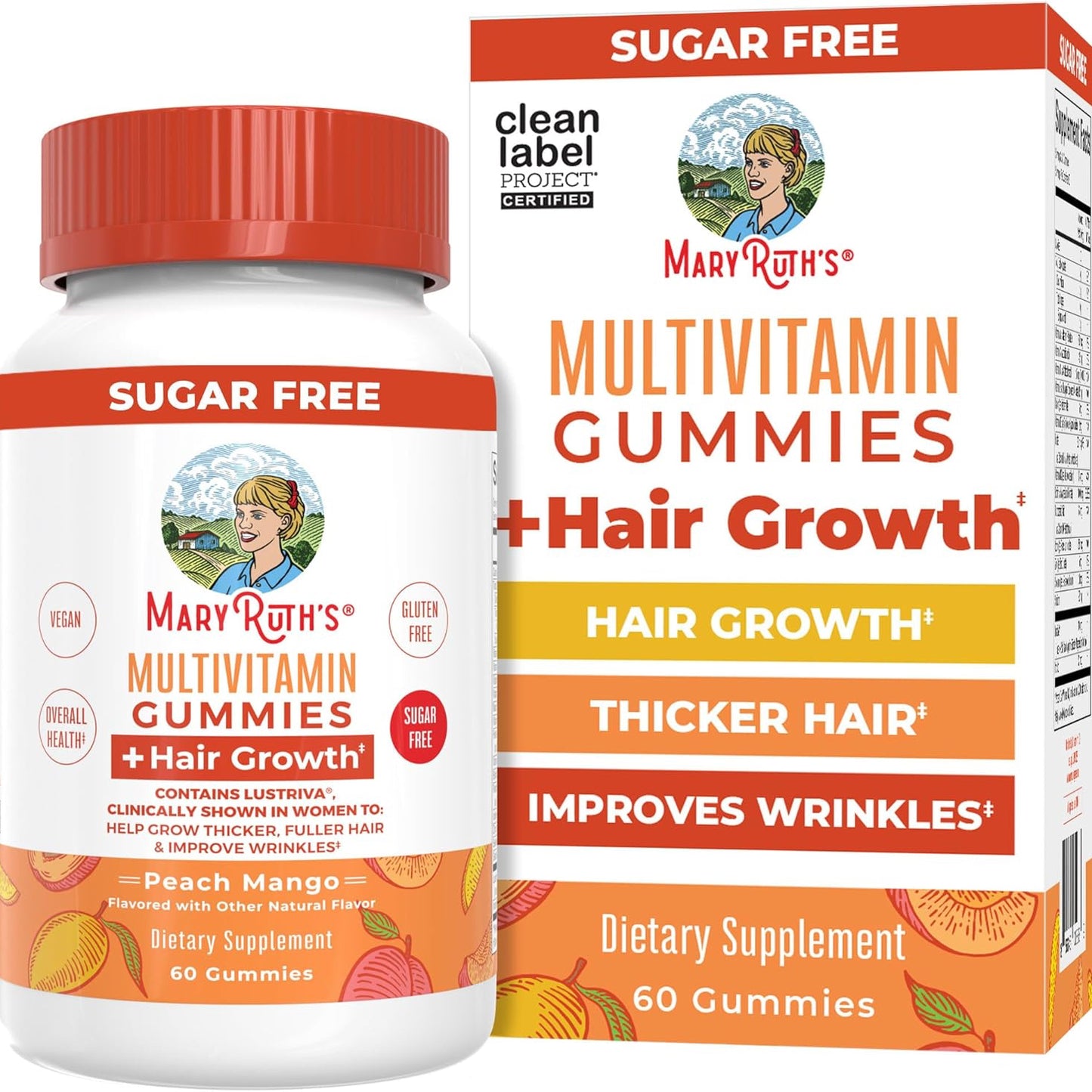 MaryRuth's Multivitamin + Hair Growth Gummies