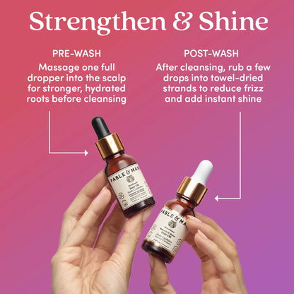 Fable&Mane Strength & Shine Hair Oiling Duo