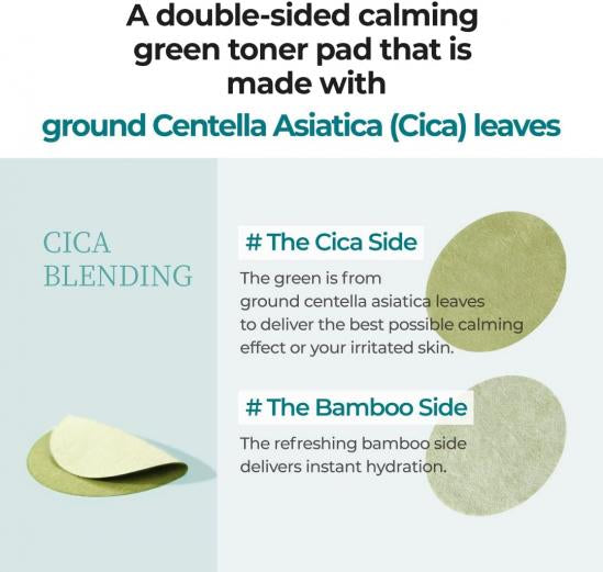 numbuzin No.1 Centella Re-leaf Green Toner Pad