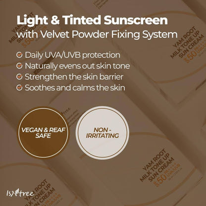 Isntree Yam Root Milk Tone Up Sun Cream