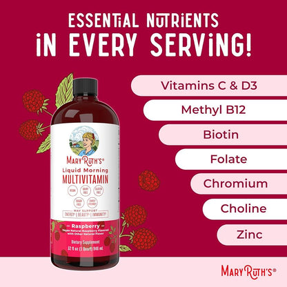 Mary Ruth’s Organics Liquid Morning Multivitamin for Women, Men & Kids