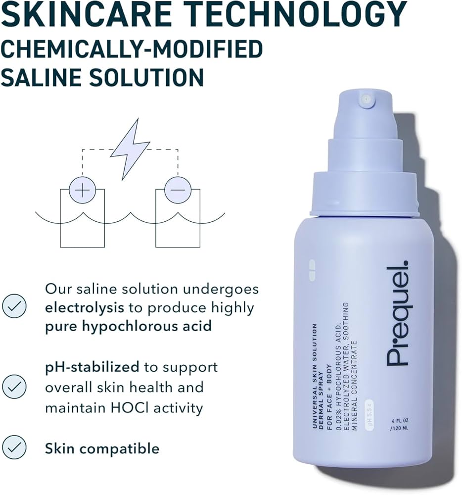 Prequel Universal Skin Facial Solution Hypochlorous Acid Spray