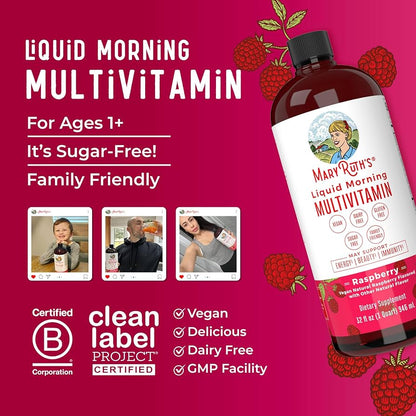 Mary Ruth’s Organics Liquid Morning Multivitamin for Women, Men & Kids